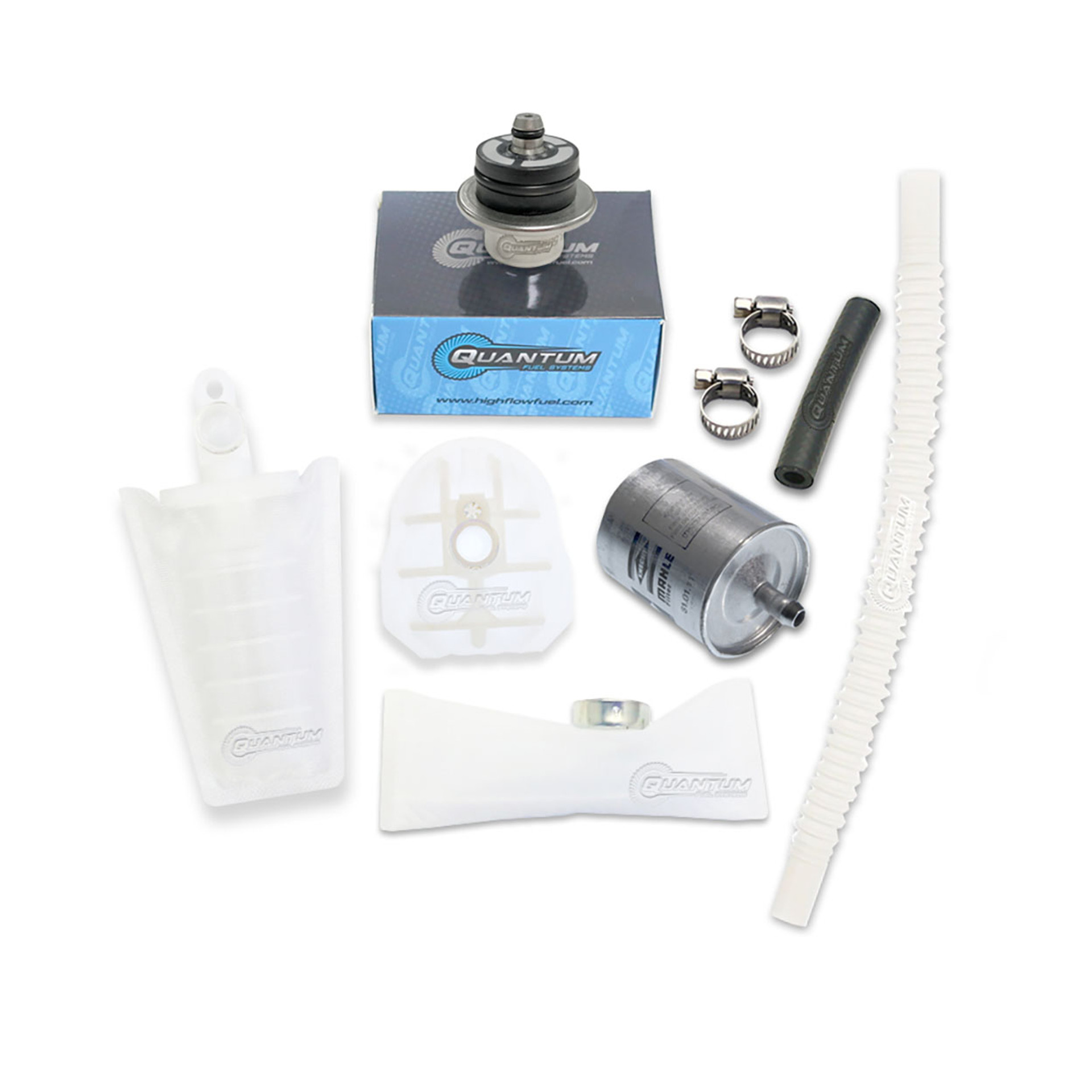 Quantum Fuel Systems Fuel Pump Repair Kit w/ Fuel Pressure Regulator, Fuel Filter, Strainer for the BMW R1150R '02-06 and K1200S '03-09 Quantum Fuel Systems Fuel Pump Repair Kit w/ Fuel Pressure Regulator, Fuel Filter, Strainer for the BMW R1150R '02-06 and K1200S '03-09